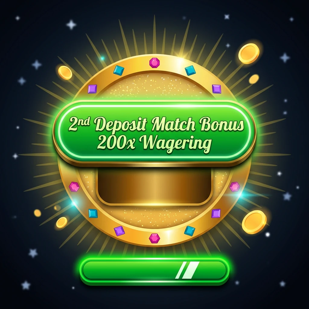 2nd Deposit Match Bonus 200x Wagering